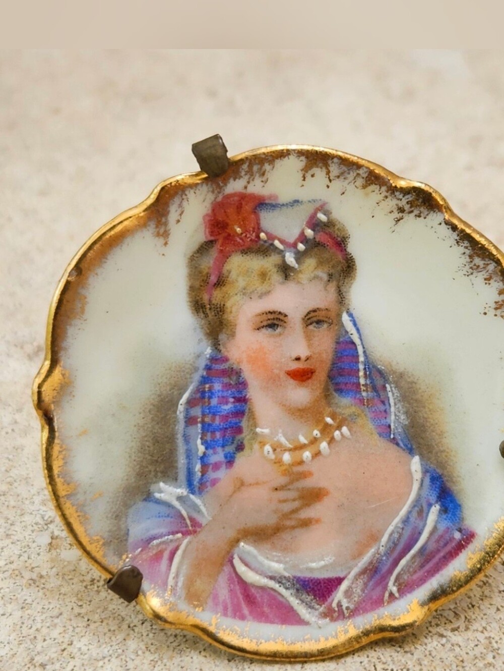 Miniature Limoges Handpainted Plate